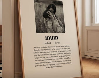 Personalized Mom Dictionary Print with Photo, Custom Mother’s Day Gift, Printable Poster (Digital Download)