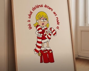 Lizzie McGuire Christmas Retro Printable Poster: "This Is What Christmas Dreams Are Made Of"