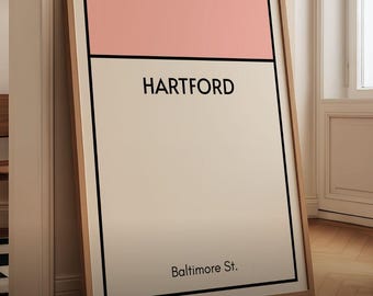 Personalized Monopoly Street Art Print: Custom Home Decor (Digital Download)