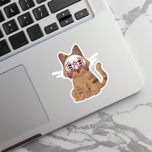 Chaton musique en métal, chat de la culture pop, illustration dessinée à la main, autocollant découpé, décoration de scrapbooking, dessin de navire, inspiré du jeton de sommeil