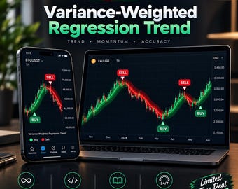 Regression Trend Wave Indicator for TradingView | Buy Sell Signals (Digital Download)