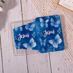 Blue Butterfly Customizable Magnetic Detachable Kindle Case For Paperwhite 12/11/10th,Colorsoft,Kindle 12/11/10th,Clear Back Cover,MagSafe