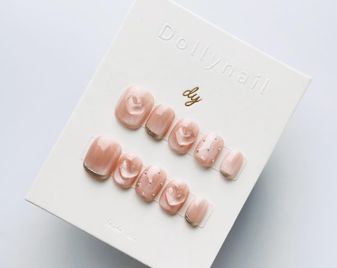 Champagne Rose Amour | Press on nails