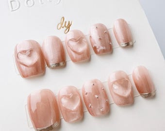 Champagne Rose Amour | Press on nails