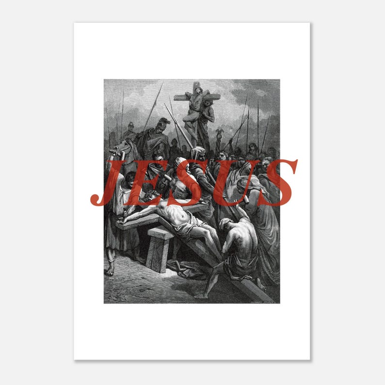Jesus Christ Crucifixion Poster | Crucifixion of Christ Painting Poster ...