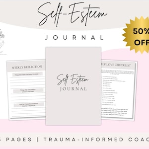 Self-Esteem Journal: Mental Health Workbook for Emotional Healing (PDF Download