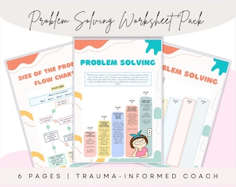 Problem Solving Skills Worksheets: Emotional Regulation, Therapy Tool (PDF Download)