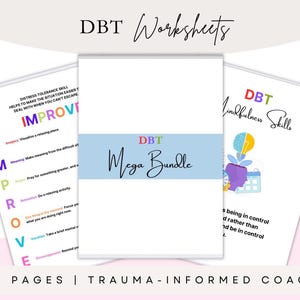 Kids & Teens DBT Workbook: Mental Health, Coping Skills (PDF Printable Bundle, 32-Page
