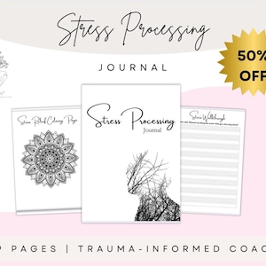 Stress Processing Journal – 29 Page Printable Stress Management Workbook | Anxiety, Mindfulness & Self-Care PDF