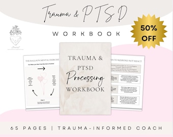 Trauma & PTSD Processing Workbook | 65-Page Printable Therapy-Inspired Journal for Inner Child, Triggers and Healing