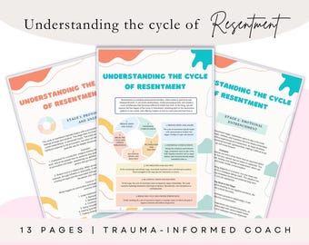Resentment Cycle Workbook: Mental Health Journal, Healing & Forgiveness (PDF Printable)