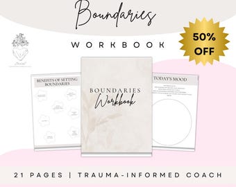 Boundaries Workbook Printable | Self-Guided Journal for Trauma Recovery, People-Pleasing, Emotional Healing & Mental Clarity (PDF)