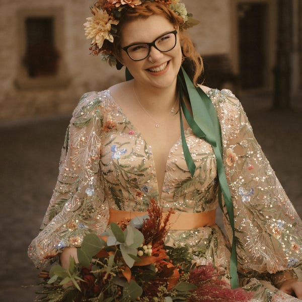 Boho Wedding Dress, vintage wedding dress
