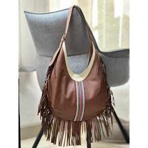 ShanileTreasures - Handmade Lambskin Leather & Tenun Shoulder Bag | Artisan Crossbody Purse with Handwoven Fabric