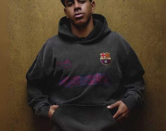 トップス cactus jack NIKE Barcelona Logo Hoodie Travis Scott x Nike x FC Barcelona Split-Dye Crest Hoodie