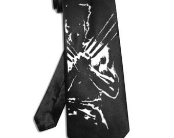 Wolverine Silk Tie, Superhero Avenger X-Men Necktie