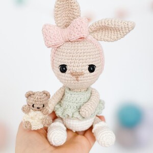 Crochet Pattern - Baby Rosie Bunny Amigurumi PDF Tutorial | Cute Baby Rabbit Plushie DIY