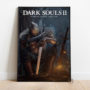 Dark Souls Poster | Auserwählte Untote Wanddekoration | Leinwanddruck gerollt | Geschenk Videospiel Poster • 3