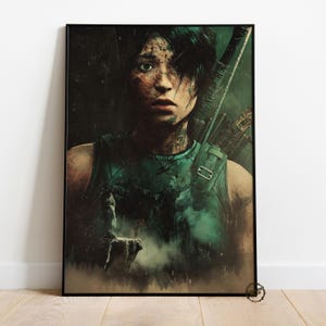Tomb Raider Canvas Print: Lara Croft Video Game Wall Decor