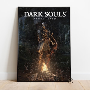 Póster de Dark Souls / Decoración de pared de Chosen Undead / Impresión en lienzo enrollado / Póster de videojuego de regalo • 2