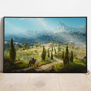 The Witcher 3 Wild Hunt Poster | Geralt of Rivia Wall Decor | Rolled Canvas Print | Gift Video Game Poster • 2