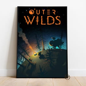 Buitenposter wildernis | Wanddecoratie avonturenspel | Opgerolde canvasafdruk | Cadeauvideogameposter • 2