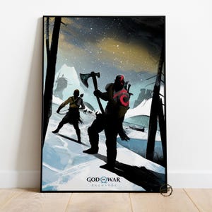 God of War Poster | Kratos Wall Decor | Rolled Canvas Print | Gift Video Game Poster • 5