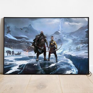 God of War Poster | Kratos Wall Decor | Rolled Canvas Print | Gift Video Game Poster • 2