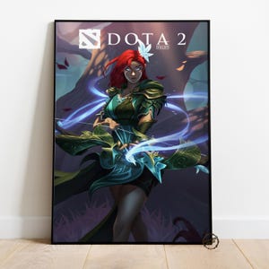 Dota 2 Poster | Windranger Wall Decor | Rolled Canvas Print | Gift Video Game Poster • 4