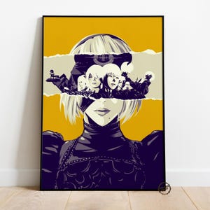 Nier Automata Poster | 2B Wall Decor | Rolled Canvas Print | Gift Video Game Poster • 6