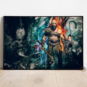 God of War Poster | Kratos Wall Decor | Rolled Canvas Print | Gift Video Game Poster • 8