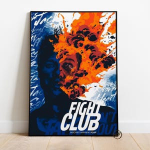 Fight Club Poster | Tyler Durden Wall Decor | Rolled Canvas Print | Gift Movie Poster • 4