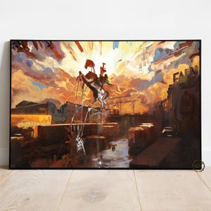 Pôster Disco Elysium | Decoração de parede Revachol | Impressão em tela | Pôster de videogame para presente