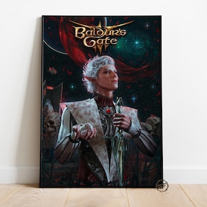 Baldur&#39;s Gate Poster | Astarion Wall Decor | Rolled Canvas Print | Gift Video Game Poster • 3