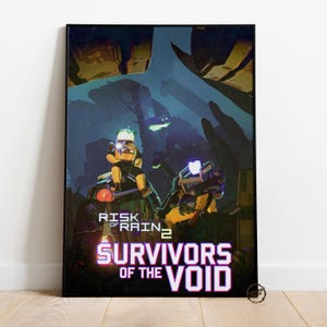 Risk of Rain Poster | Commando Wall Decor | Rolled Canvas Print | Gift Video Game Poster