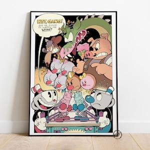 Cuphead Poster | Mugman Wall Decor | Rolled Canvas Print | Gift Video Game Poster • 2