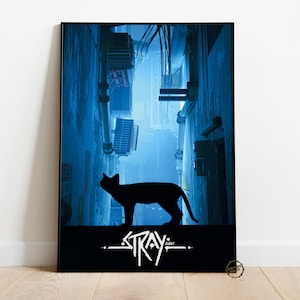 Stray Poster | Adventure Game Wall Decor | Rolled Canvas Print | Gift Video Game Poster • 3