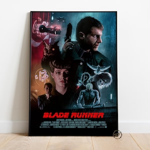 Blade Runner Poster | Deckard Wall Decor | Rolled Canvas Print | Gift Movie Poster • 3