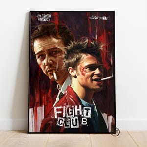 Fight Club Poster | Tyler Durden Wall Decor | Rolled Canvas Print | Gift Movie Poster • 3