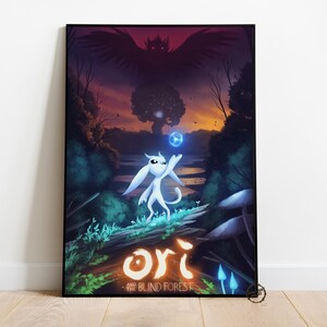 Ori and the Blind Forest Poster | Ku Wanddekor | Leinwanddruck gerollt | Geschenk Videospiel Poster