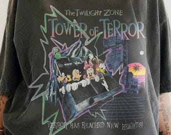 Vintage 90s Tower of Terror Shirt, Disney Rides Shirt, Hollywood