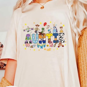 Toy Story Auntie Shirt, Disney Family Vacation Tee, Pixar Characters Shirt, Matching Disney Trip Shirt, Cute Aunt Gift, Magic Kingdom Outfit