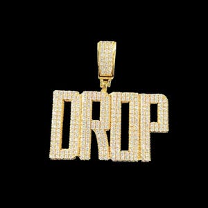 Custom Name Pendant | Iced Out Moissanite Initial Necklace | Personalized Hip Hop Letter Charm | 925 Silver Bling Pendant for Men & Women