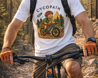 Cycopath Mountain Biker Men’s T-shirt | Funny Trail Adventure Design