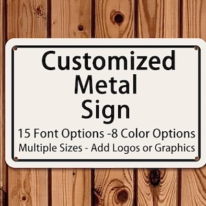 Custom Sign,Personalized Aluminum Metal Sign,Parking Sign,Deliveries Sign,Weatherproof Sign,Outdoor Sign,Choose Your Size, Fonts & Color