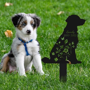 Personalized Pet Memorial Stake for Dog,Custom Dog Metal Memorial Stake with Name,Dog Grave Marker,Pet Loss Gift,Garden Decor,Lawn Sign