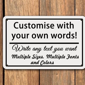Personalized Sign for Wall, Custom Aluminum Metal Sign, Custom Outdoor Sign, Parking Sign, Business Sign,Property Sign,Street Sign,Room Sign