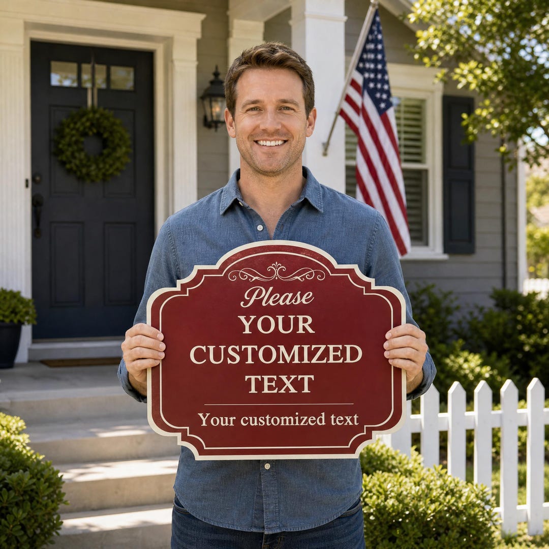 Custom Metal Sign, Personalized Driveway Address Plaque, Custom Text ...