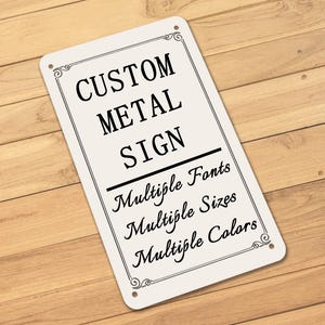 Custom Aluminum Signs,Personalized Sign for Wall,Man Cave Signs,Outdoor Signs,Business Signs,Personalized Gift for Him,Gifts for Dad