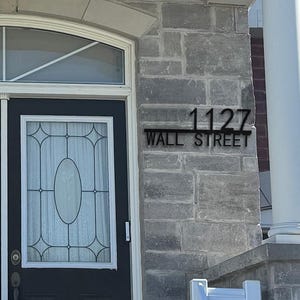 Custom Metal House Number Sign, Mid-Century Modern Address Plaque